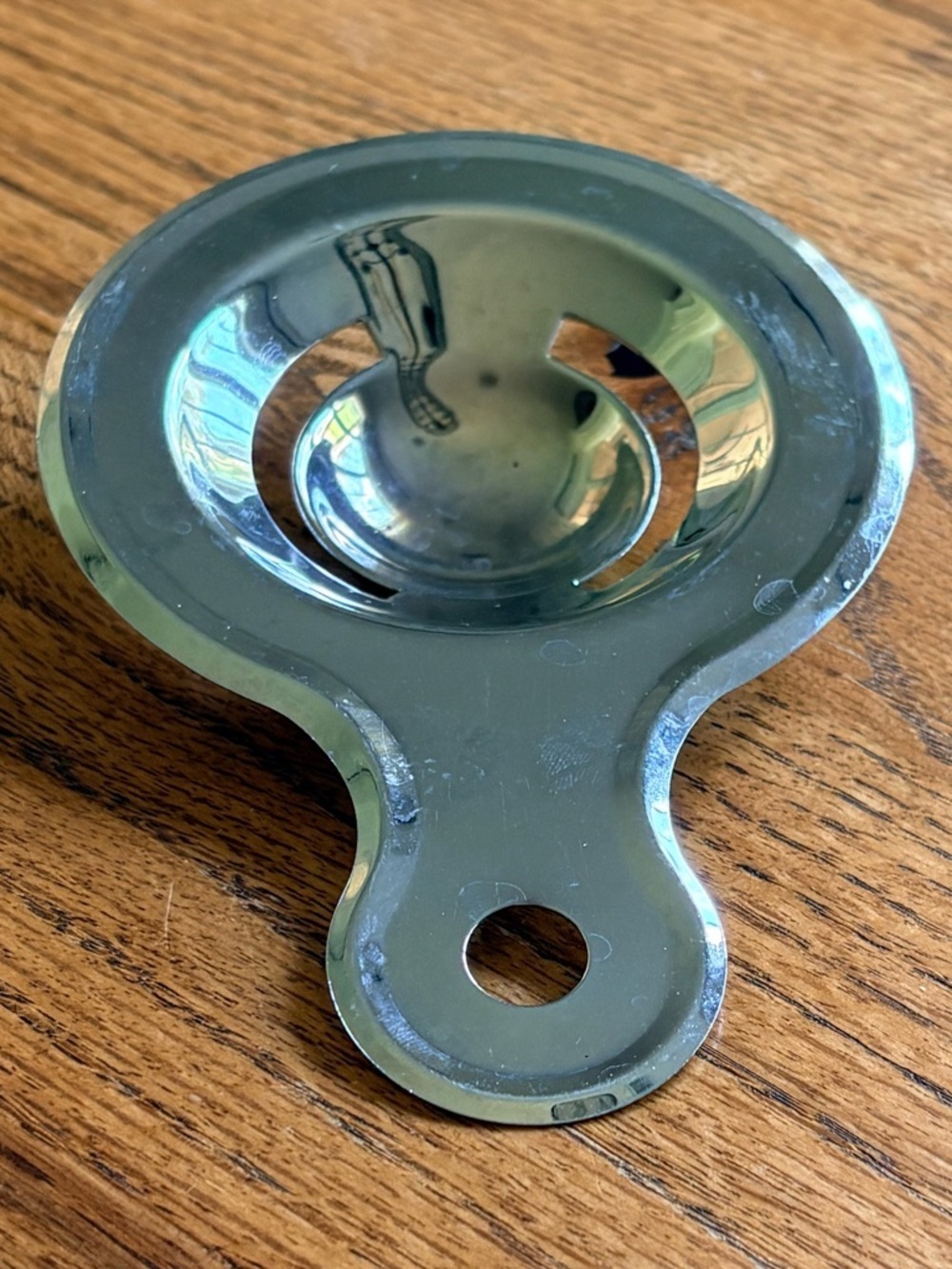 Vintage Metal Egg Separator with Handle